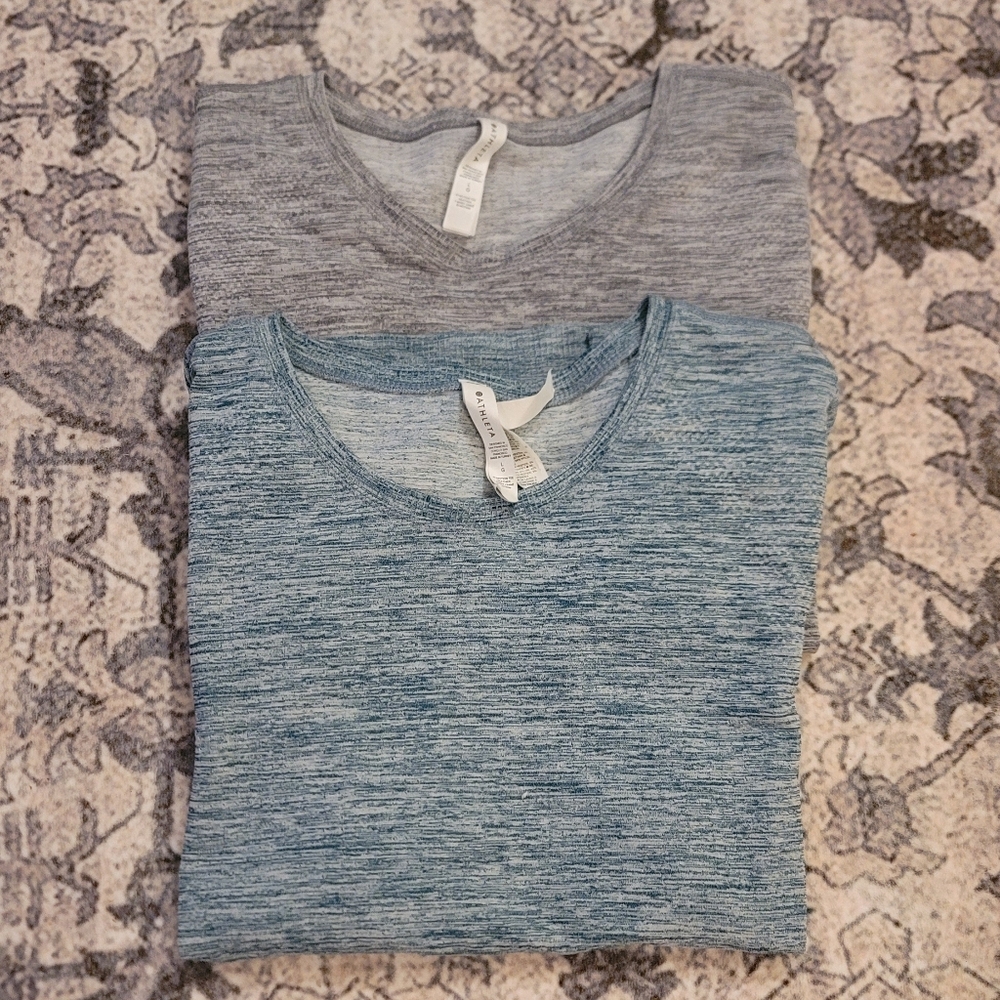 2 WOMEN'S ATHLETA TOPS.